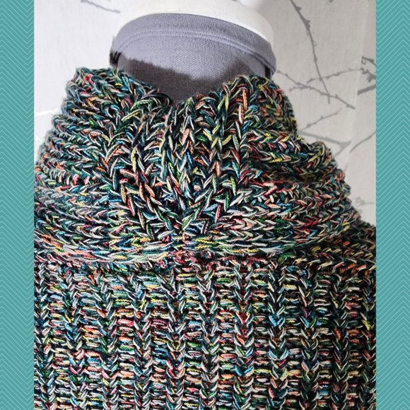 Hilary Radley for Katherine Barclay Multicolor Ribbed Knit Open Front Cardigan - Picture 5 of 6